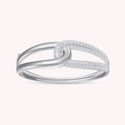 Lab Created Moissanite Twist Intertwin Bangle Bracelet