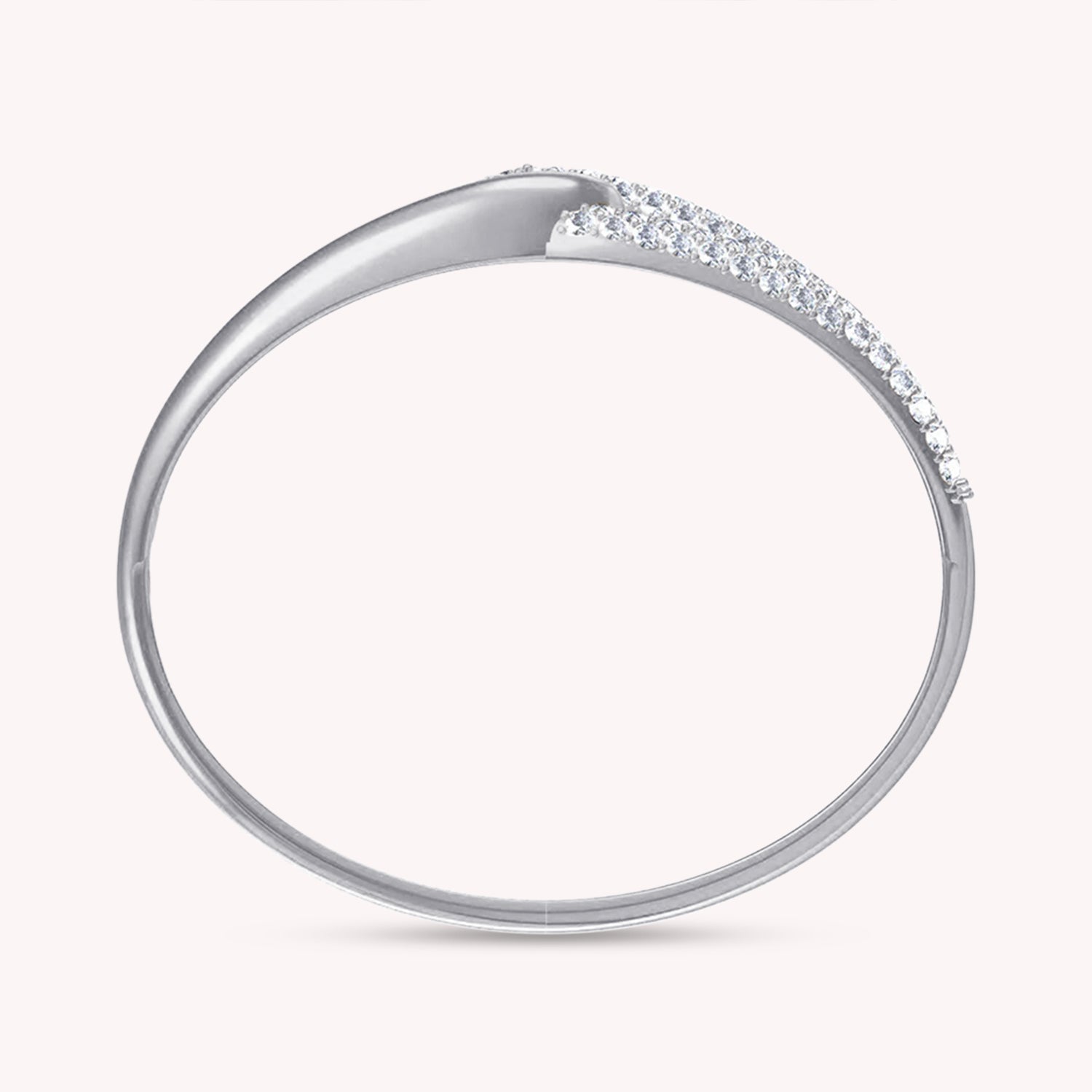 Lab Created Moissanite Twist Intertwin Bangle Bracelet