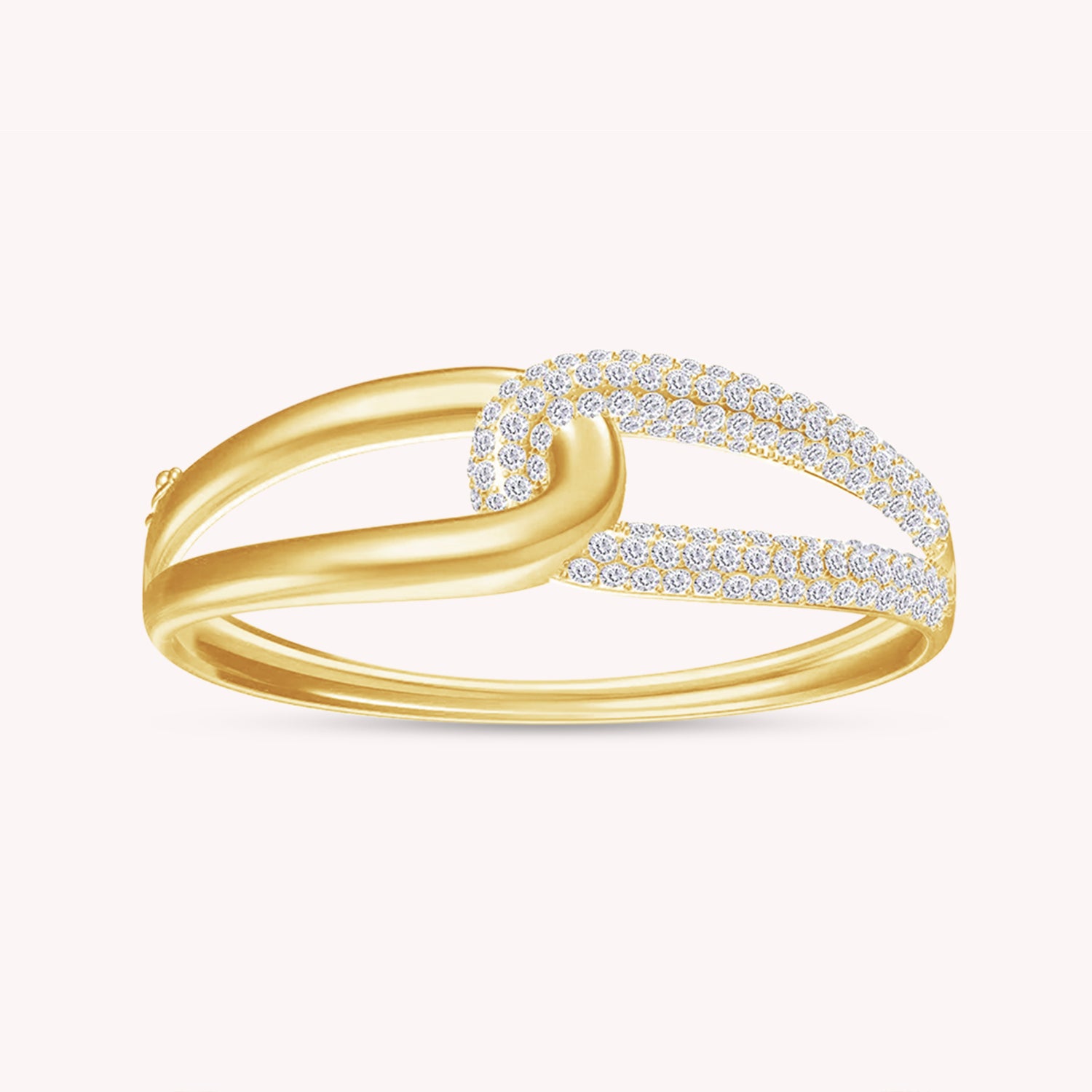 Lab Created Moissanite Twist Intertwin Bangle Bracelet