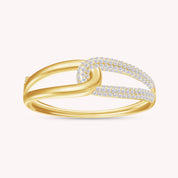 Lab Created Moissanite Twist Intertwin Bangle Bracelet