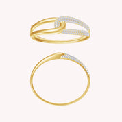 Lab Created Moissanite Twist Intertwin Bangle Bracelet