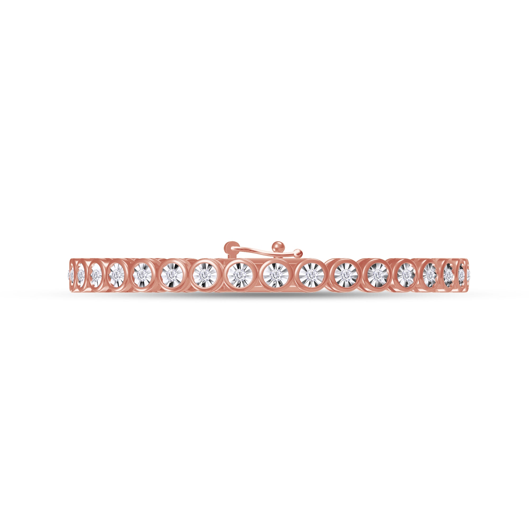 Lab Created Moissanite Miracle Set 5MM Width Tennis Bracelet