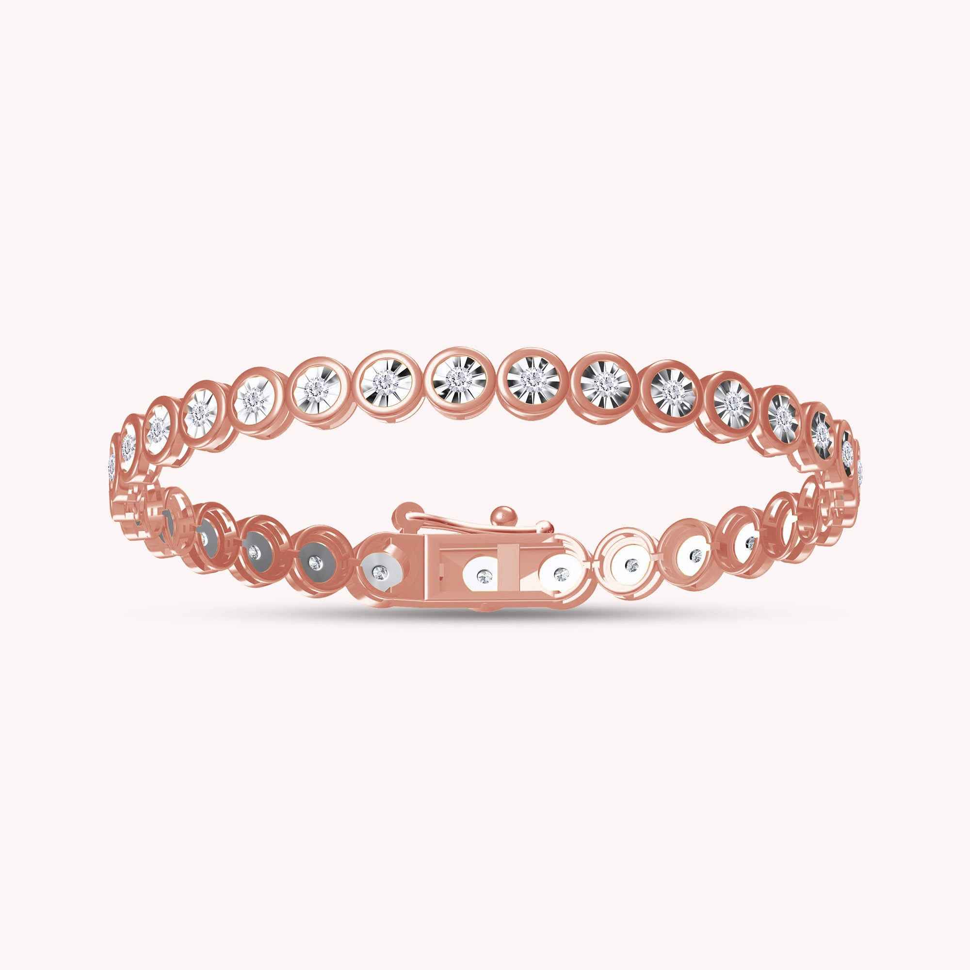 Lab Created Moissanite Miracle Set 5MM Width Tennis Bracelet