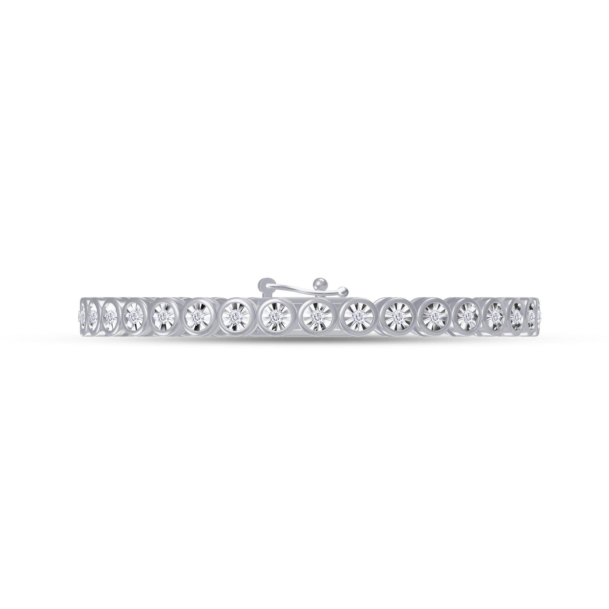Lab Created Moissanite Miracle Set 5MM Width Tennis Bracelet