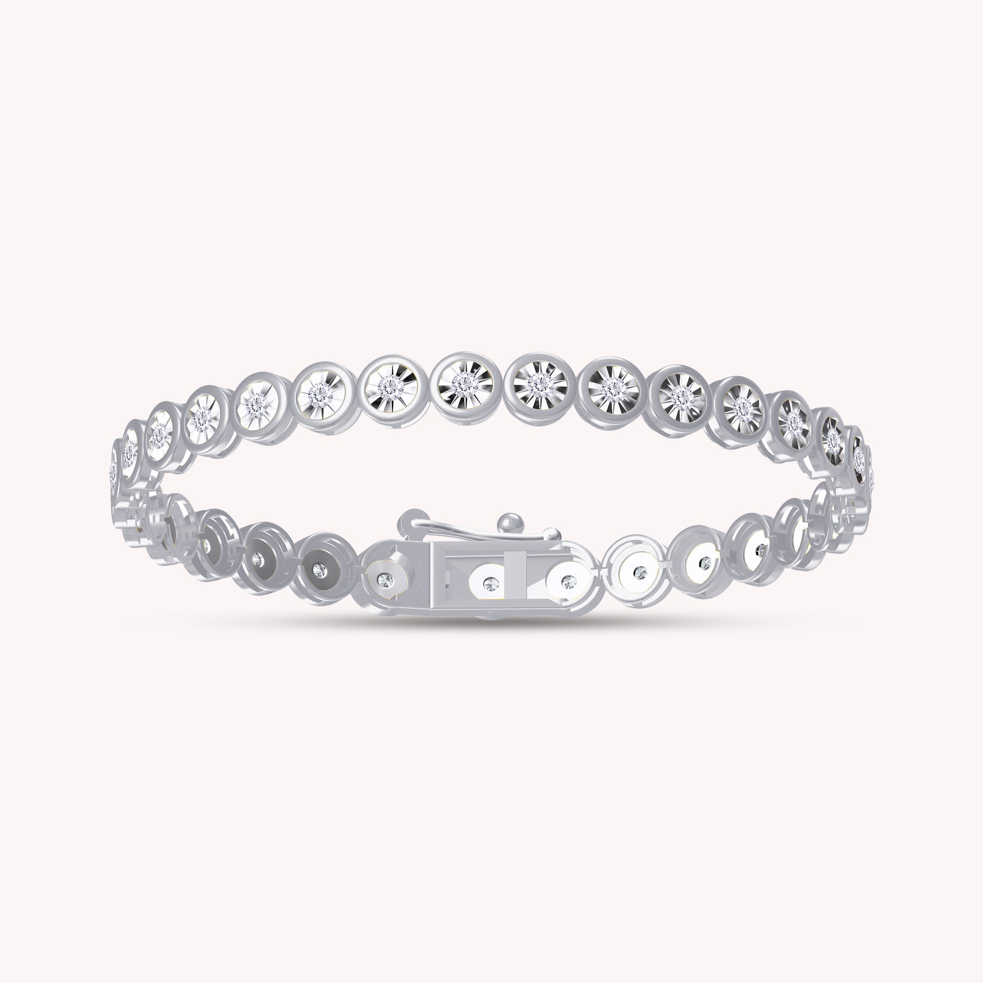 Lab Created Moissanite Miracle Set 5MM Width Tennis Bracelet