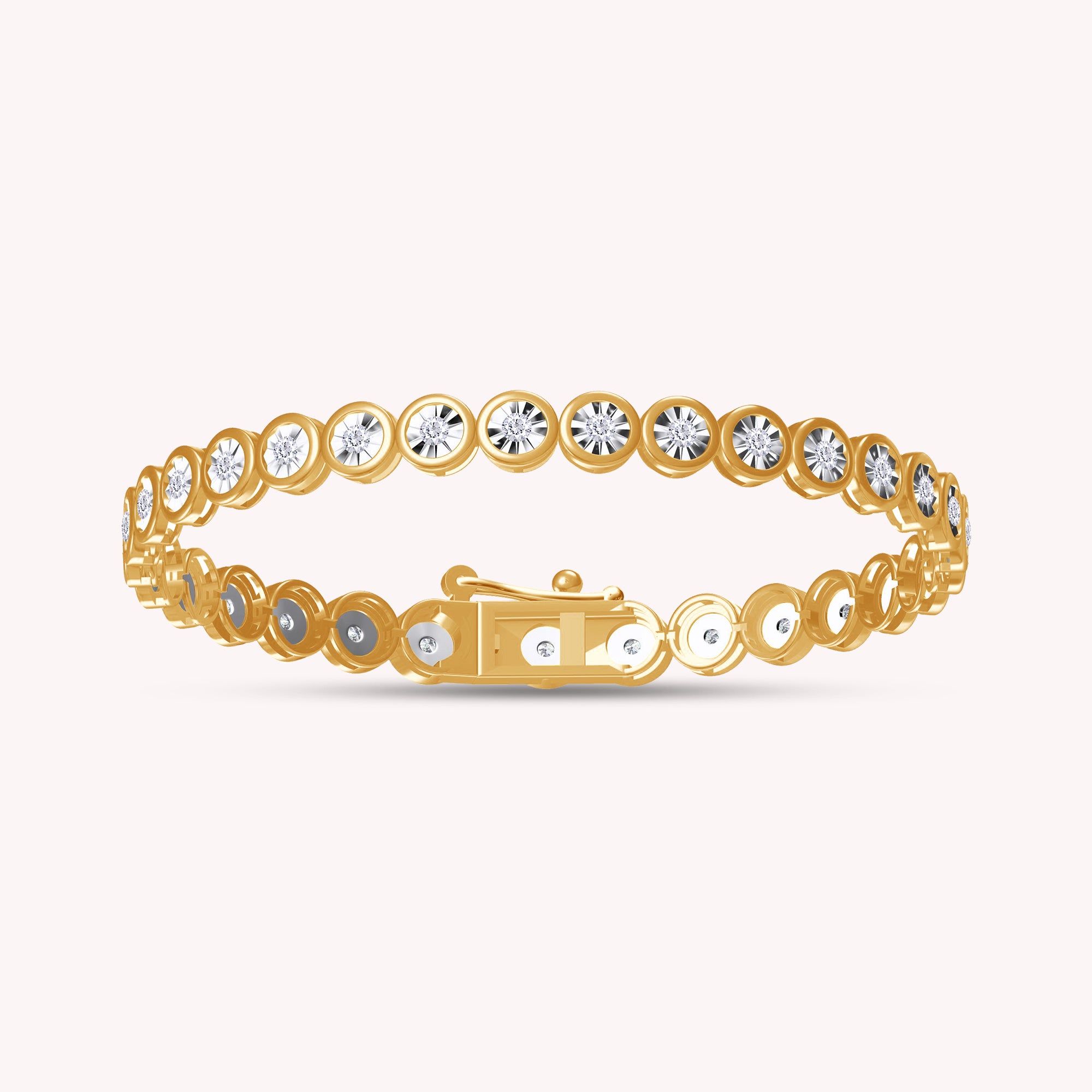 Lab Created Moissanite Miracle Set 5MM Width Tennis Bracelet