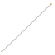 Moissanite studded Wavy 10K Gold Tennis Bracelet