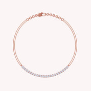 Tennis Link Chain Bracelet, 0.50 Carat Round Lab Grown Diamond
