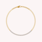 Tennis Link Chain Bracelet, 0.50 Carat Round Lab Grown Diamond