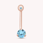 Internally Threaded Belly Button Navel Ring in 14K Gold Over Sterling Silver