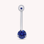 Internally Threaded Belly Button Navel Ring in 14K Gold Over Sterling Silver
