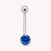 Internally Threaded Belly Button Navel Ring in 14K Gold Over Sterling Silver