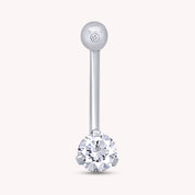 Internally Threaded Belly Button Navel Ring in 14K Gold Over Sterling Silver