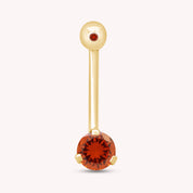 Internally Threaded Belly Button Navel Ring in 14K Gold Over Sterling Silver