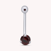 Internally Threaded Belly Button Navel Ring in 14K Gold Over Sterling Silver