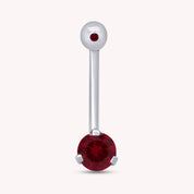 Internally Threaded Belly Button Navel Ring in 14K Gold Over Sterling Silver