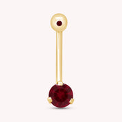 Internally Threaded Belly Button Navel Ring in 14K Gold Over Sterling Silver