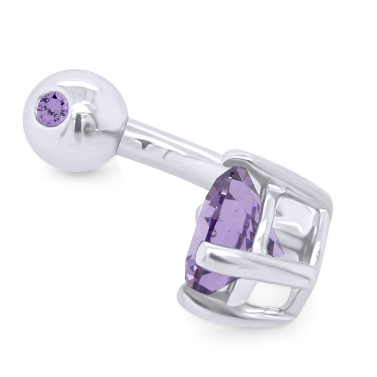 Body Piercing Belly Button Navel Ring Sterling Silver