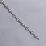 Bezel Set Link Chain Lab Created Moissanite with 3.80MM Width
