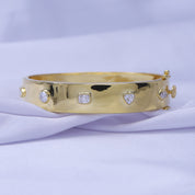 Multi Shape Lab Created Moissanite 10MM Width Bangle Bracelet