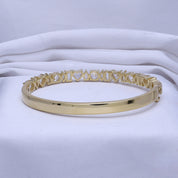 Multi Shape Lab Created Moissanite Bangle Bracelet