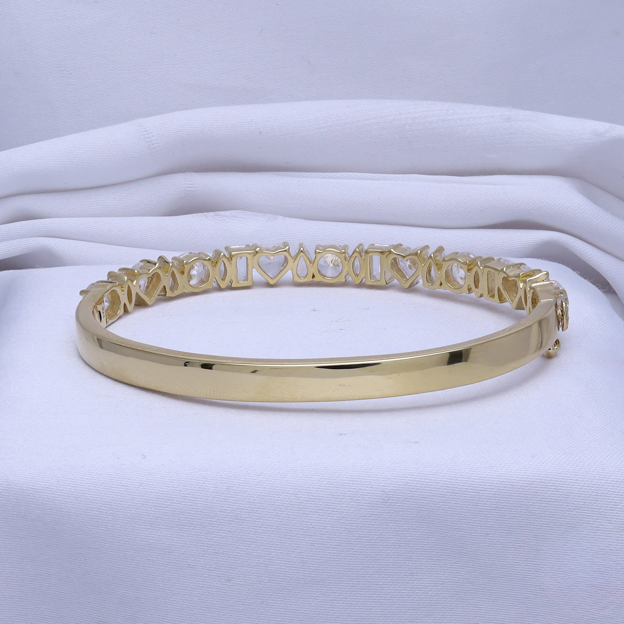 Multi Shape Lab Created Moissanite Bangle Bracelet