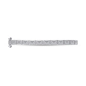 Emerald Shape Lab Created Moissanite Classic Tennis Bangle Bracelet