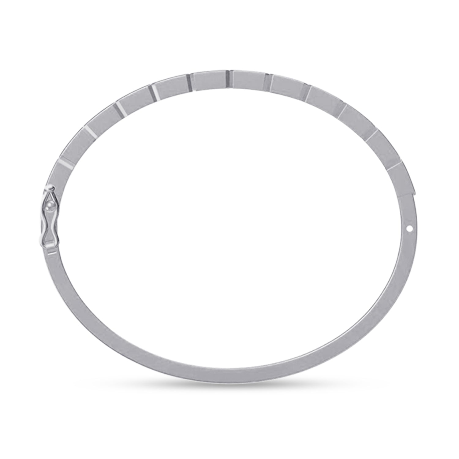 Emerald Shape Lab Created Moissanite Classic Tennis Bangle Bracelet