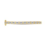 Emerald Shape Lab Created Moissanite Classic Tennis Bangle Bracelet