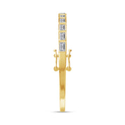 Emerald Shape Lab Created Moissanite Classic Tennis Bangle Bracelet