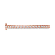 3MM Heart Shape Bangle Bracelet Lab Created Moissanite