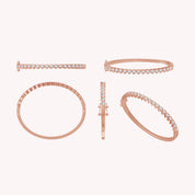 3MM Heart Shape Bangle Bracelet Lab Created Moissanite