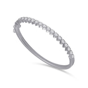 3MM Heart Shape Bangle Bracelet Lab Created Moissanite
