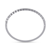 3MM Heart Shape Bangle Bracelet Lab Created Moissanite