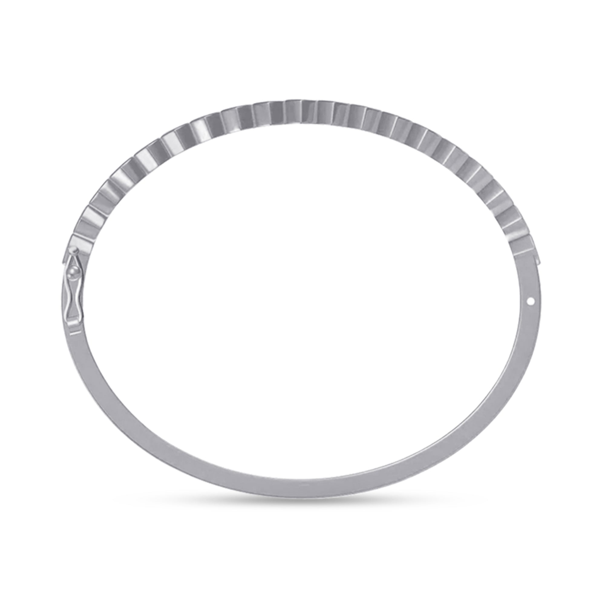 3MM Heart Shape Bangle Bracelet Lab Created Moissanite