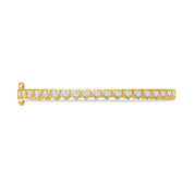 3MM Heart Shape Bangle Bracelet Lab Created Moissanite