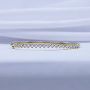 3MM Heart Shape Bangle Bracelet Lab Created Moissanite