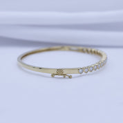 3MM Heart Shape Bangle Bracelet Lab Created Moissanite