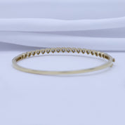 3MM Heart Shape Bangle Bracelet Lab Created Moissanite