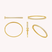 3MM Heart Shape Bangle Bracelet Lab Created Moissanite