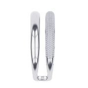 5.00 Cttw Round Lab Created Moiissanite Pave Set Double Domed Open Cuff Bracelet
