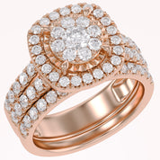 Halo Bridal Set Lab Grown Diamond Ring