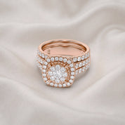 Halo Bridal Set Lab Grown Diamond Ring