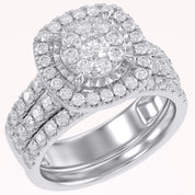 Halo Bridal Set Lab Grown Diamond Ring