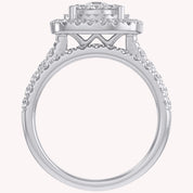 Halo Bridal Set Lab Grown Diamond Ring