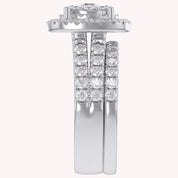 Halo Bridal Set Lab Grown Diamond Ring