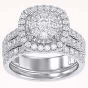 Halo Bridal Set Lab Grown Diamond Ring