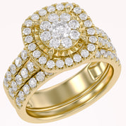 Halo Bridal Set Lab Grown Diamond Ring