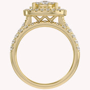 Halo Bridal Set Lab Grown Diamond Ring