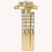 Halo Bridal Set Lab Grown Diamond Ring